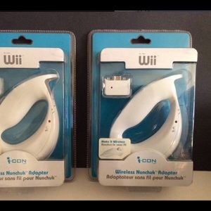 NEW PAIR Nintendo Wii wireless nunchuk controllers